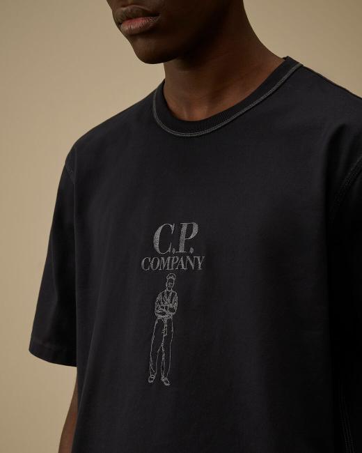 Cp Company Twisted Short Sleeve Logo T-Shirt