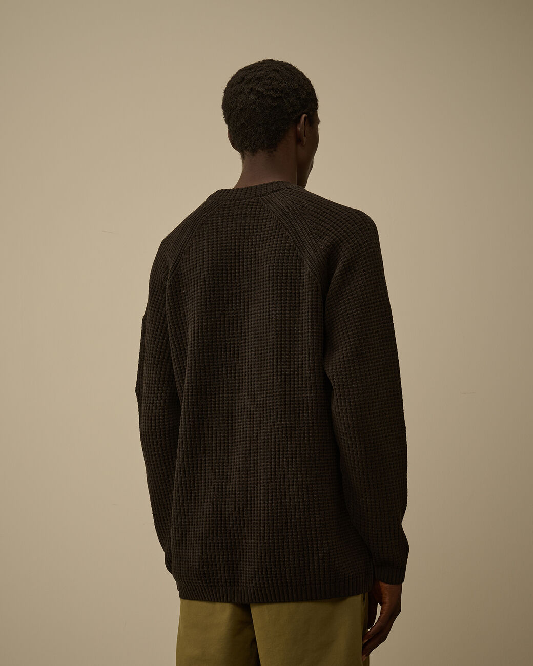 Cp Company Cotton Chenille Crewneck Lens Sweater