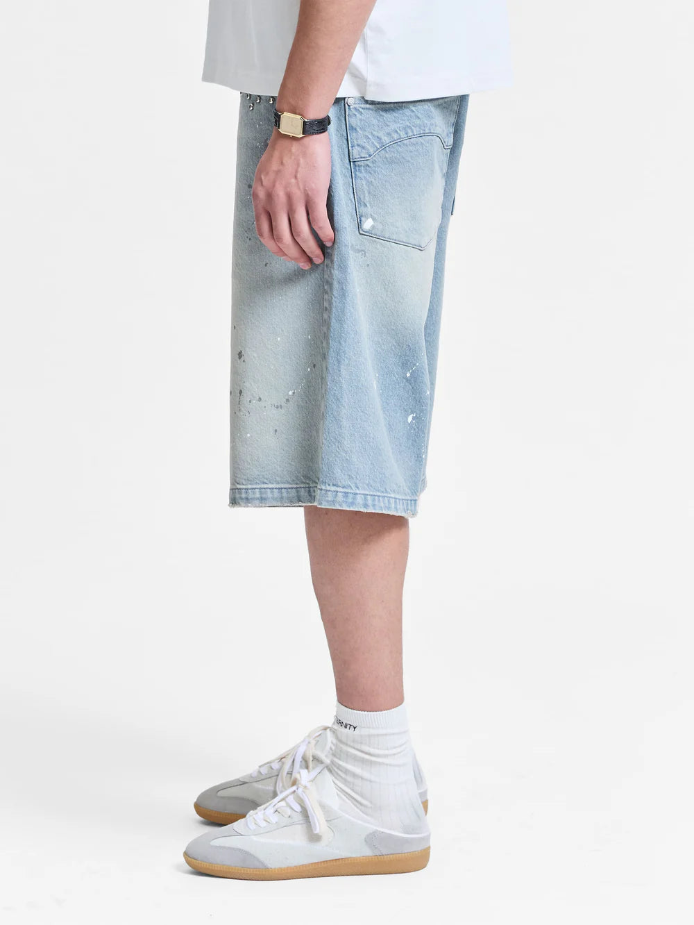Reternity Studded Jorts Light Blue