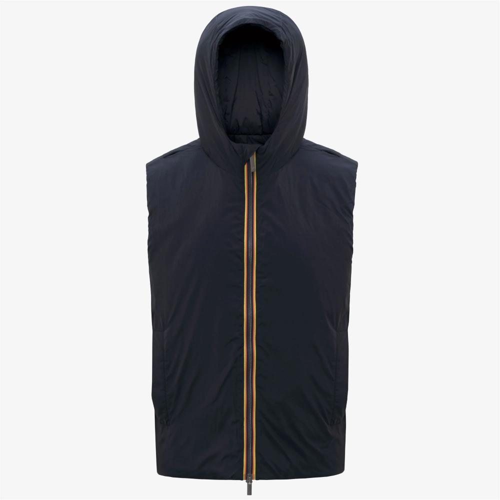 K-Way Giacca Poirol Wool Nylon Beige Khaki/Blue Depth