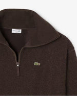 Lacoste Felpa in Pile a Collo Alto con Zip