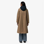 K-Way Giacca in lana e nylon Beige Khaki/Blue Depth