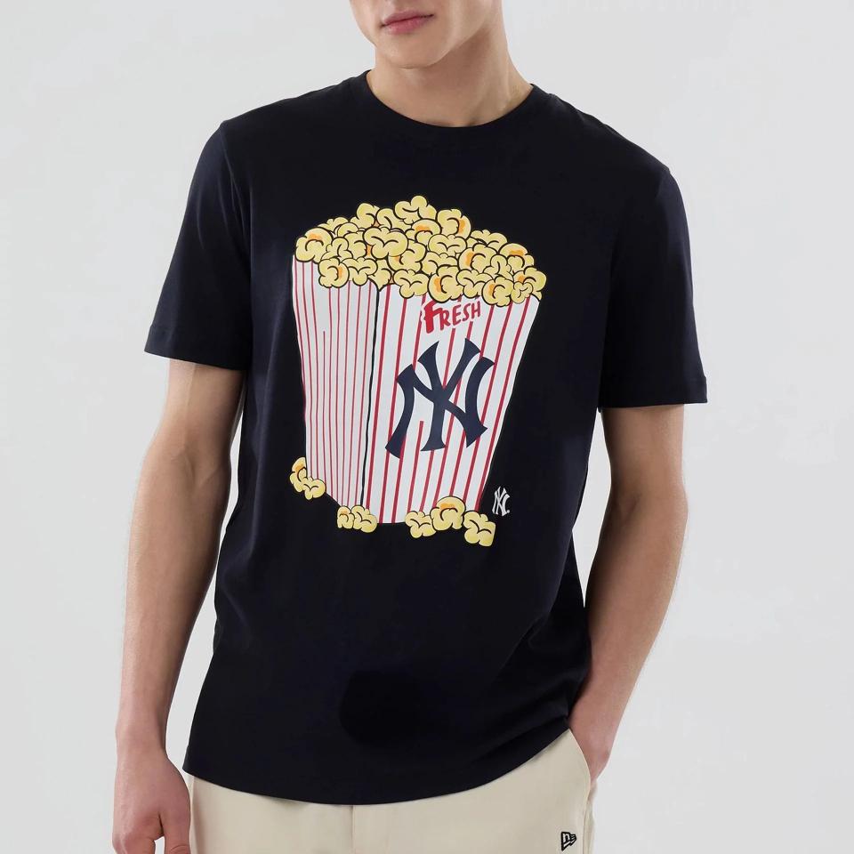 New Era T-Shirt New York Yankees MLB Popcorn Black