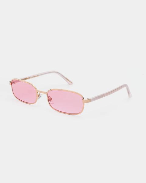 A. KJÆRBEDE Noah Rosegold Galactic Pink Sunglasses