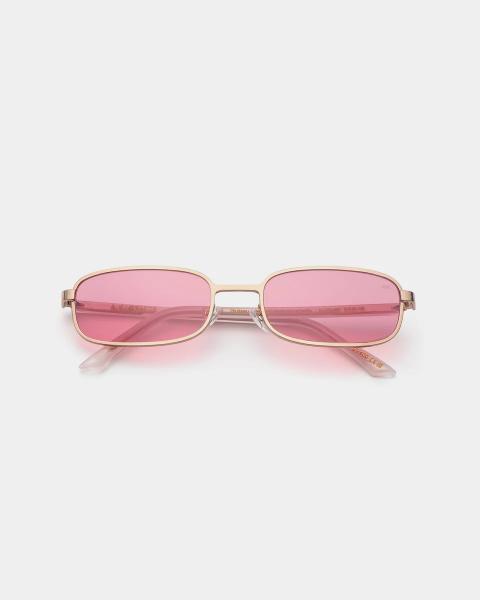 A. KJÆRBEDE Noah Rosegold Galactic Pink Sunglasses