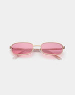 A. KJÆRBEDE Noah Rosegold Galactic Pink Sunglasses