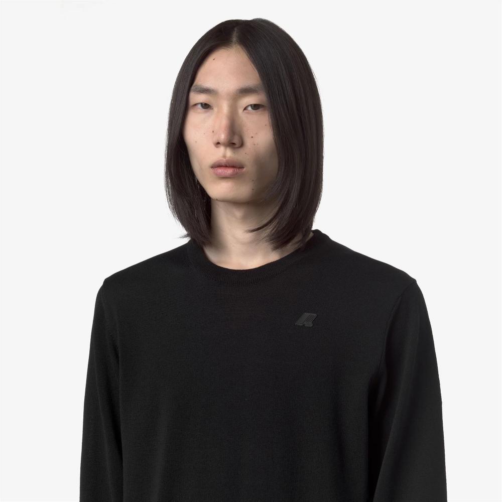 K-Way Maglieria in merino Sebastien Black