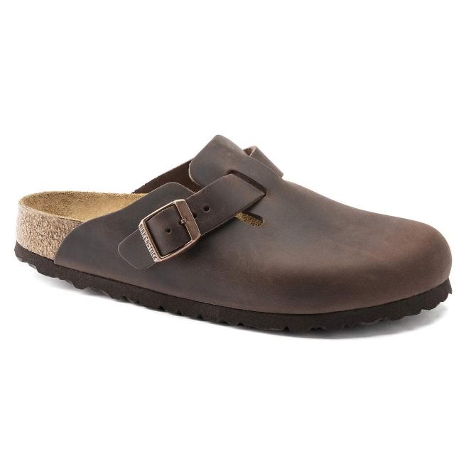 Birkenstock Boston Pelle Oliata Narrow Fit