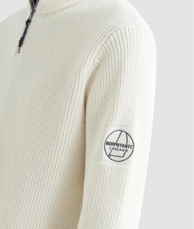 Murphy&Nye Fender Sweater Maglione Mezza Zip a Coste Inglesi