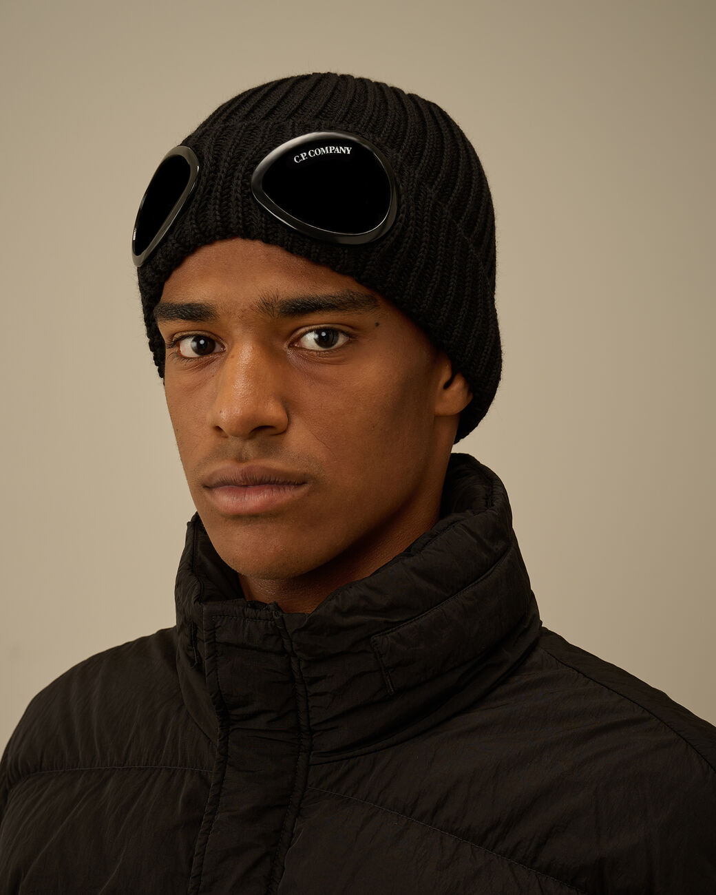 Cp Company Extrafine Merino Wool Goggle Beanie