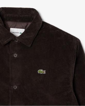 Lacoste Overshirt in Velluto a Coste Oversize