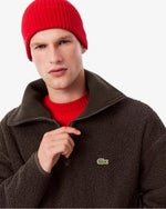Lacoste Felpa in Pile a Collo Alto con Zip