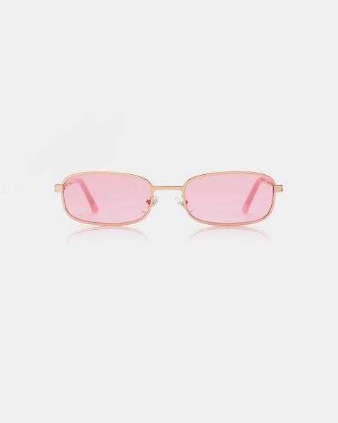 A. KJÆRBEDE Noah Rosegold Galactic Pink Sunglasses