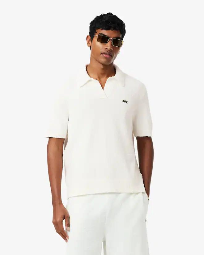 Lacoste Polo in Maglia Bouclé Classic Fit