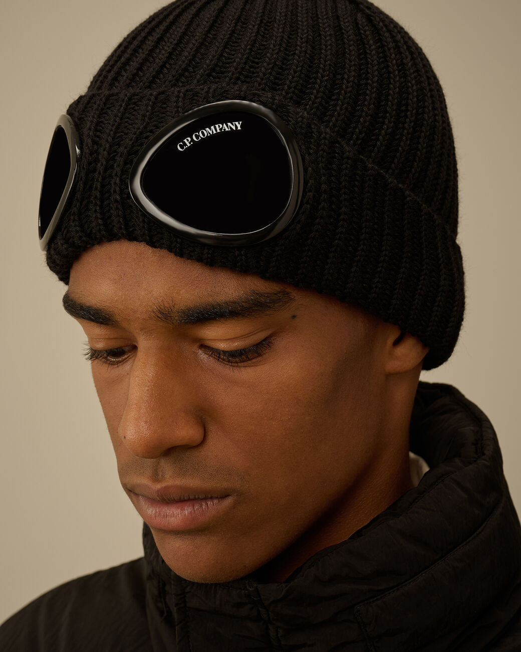 Cp Company Extrafine Merino Wool Goggle Beanie