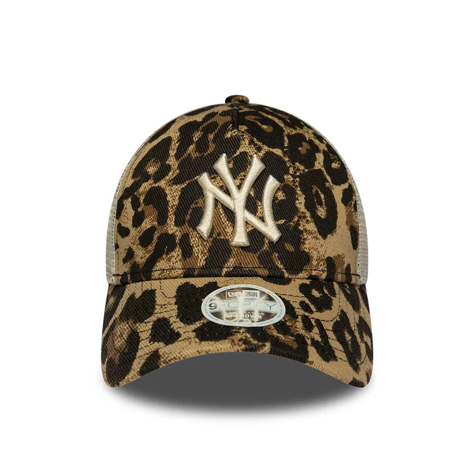 New Era 9FORTY M-Crown A-Frame Trucker Yankees MLB Leopard