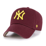 '47 Brand Cappellino Clean Up New York Yankees Dark Maroon