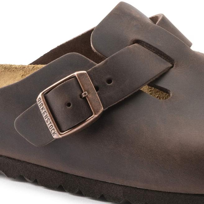 Birkenstock Boston Pelle Oliata Narrow Fit