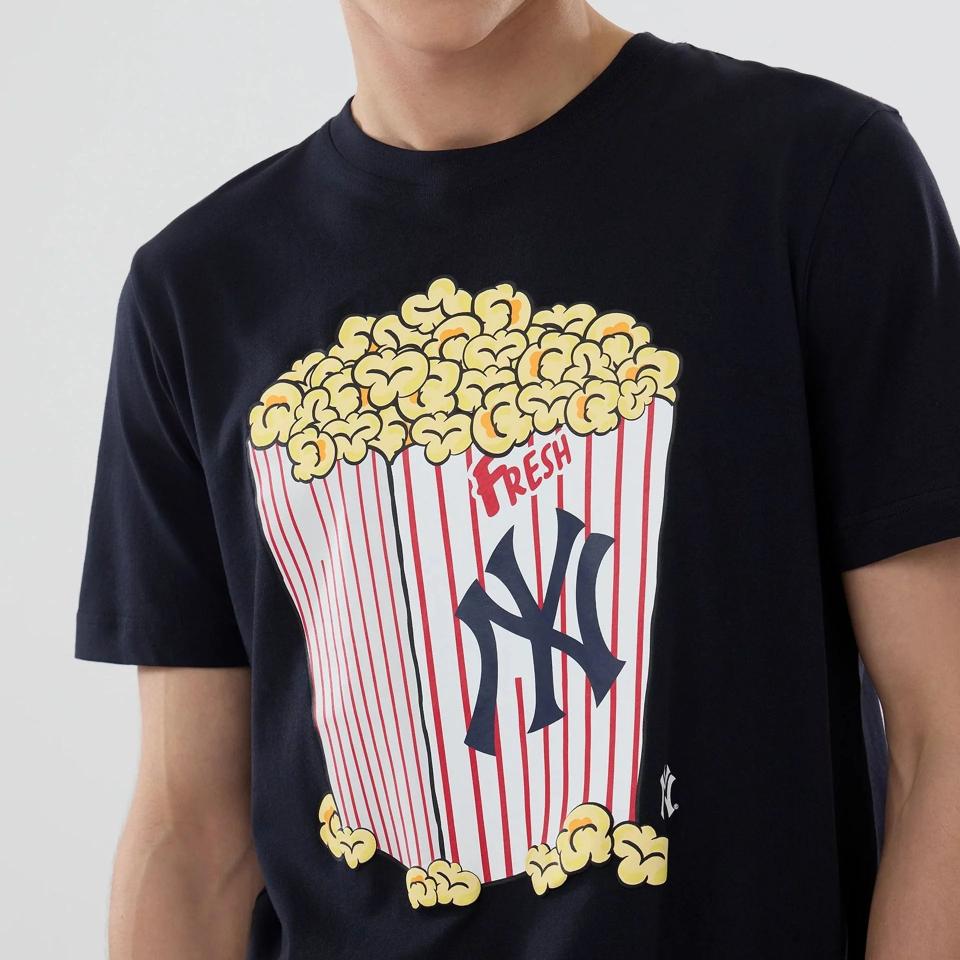 New Era T-Shirt New York Yankees MLB Popcorn Black
