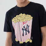 New Era T-Shirt New York Yankees MLB Popcorn Black