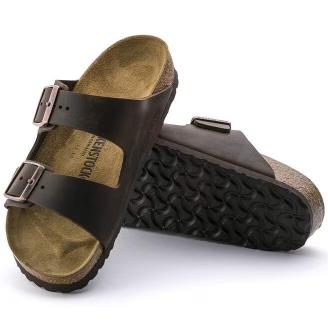Birkenstock Arizona Pelle Oliata Habana Narrow Fit