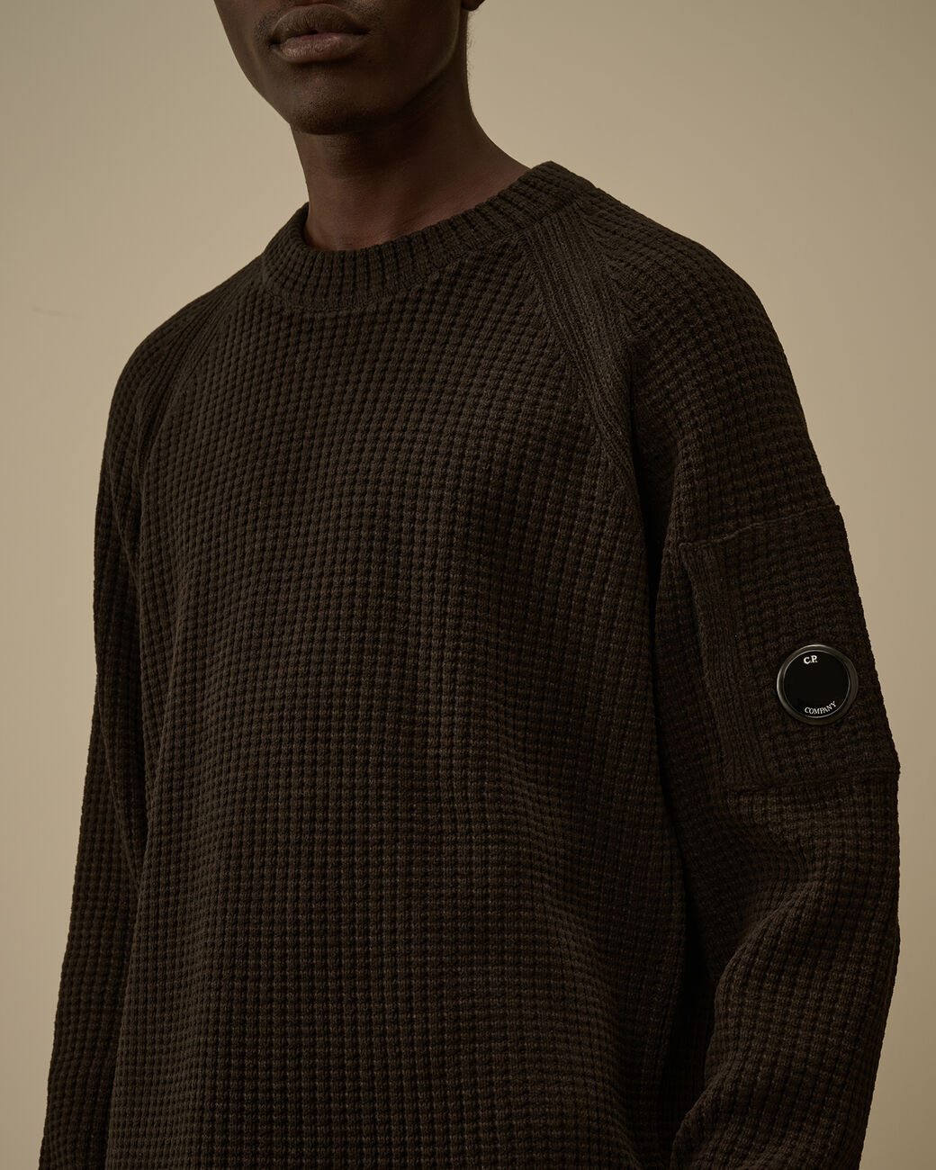 Cp Company Cotton Chenille Crewneck Lens Sweater