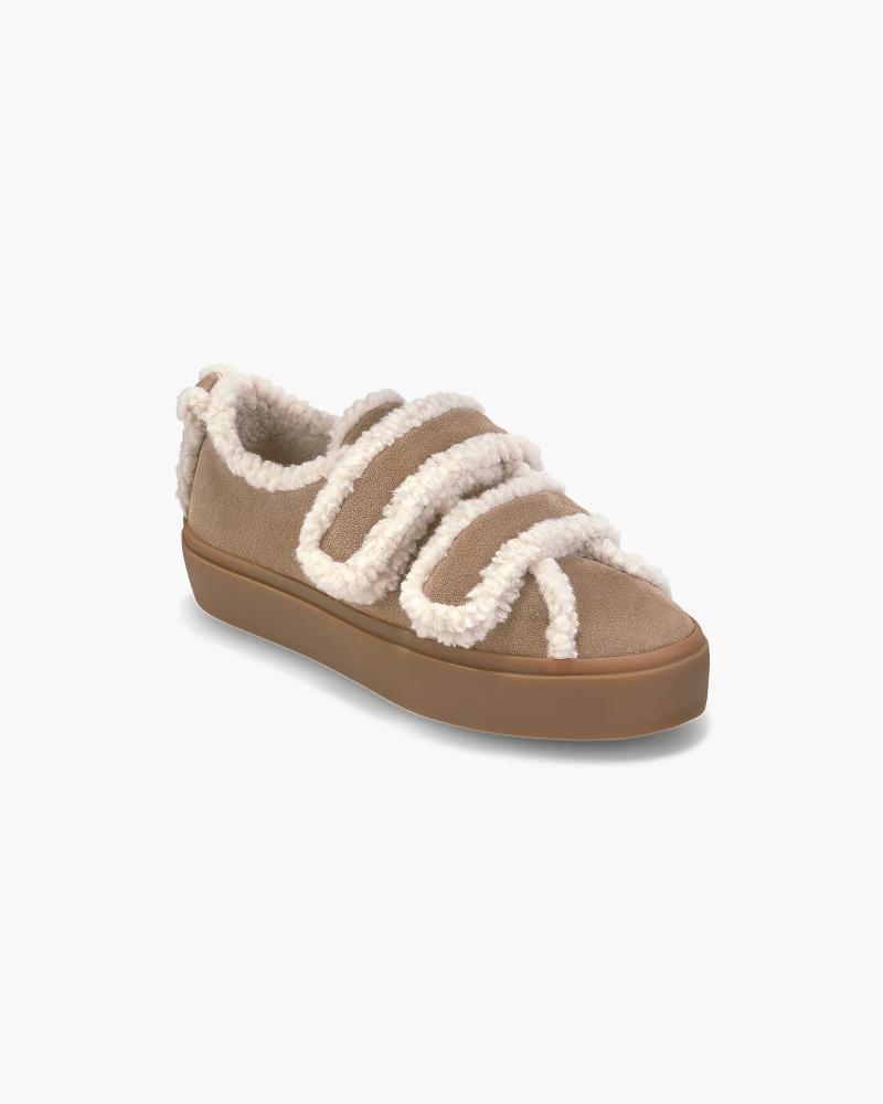 Inuikii Shearling Low Velcro Light Beige