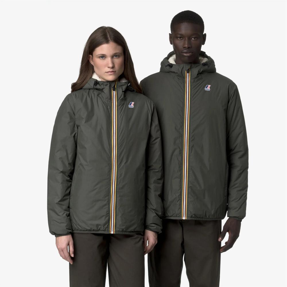 K-Way Giacca Le Vrai 4.0 Claude Orsetto Unisex Green Blackish