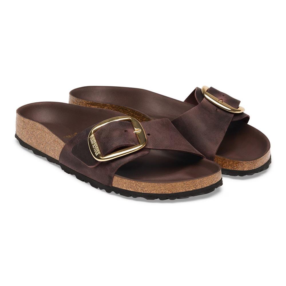 Birkenstock Madrid Big Buckle Pelle oliata Habana Narrow Fit