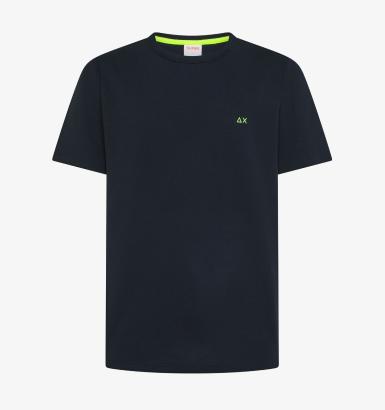 Sun68 T-shirt in Piquet Blu Navy