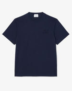 Lacoste T-shirt in Jersey con Marchio Goffrato