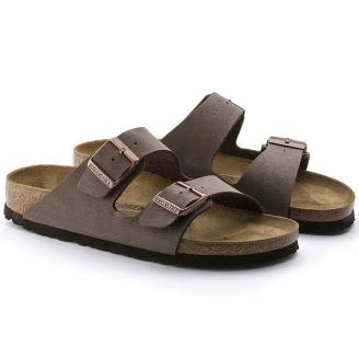 Birkenstock Arizona Birko-Flor Nubuck Mocca Narrow Fit