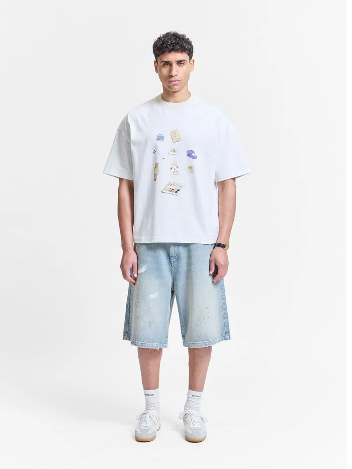 Reternity Studded Jorts Light Blue