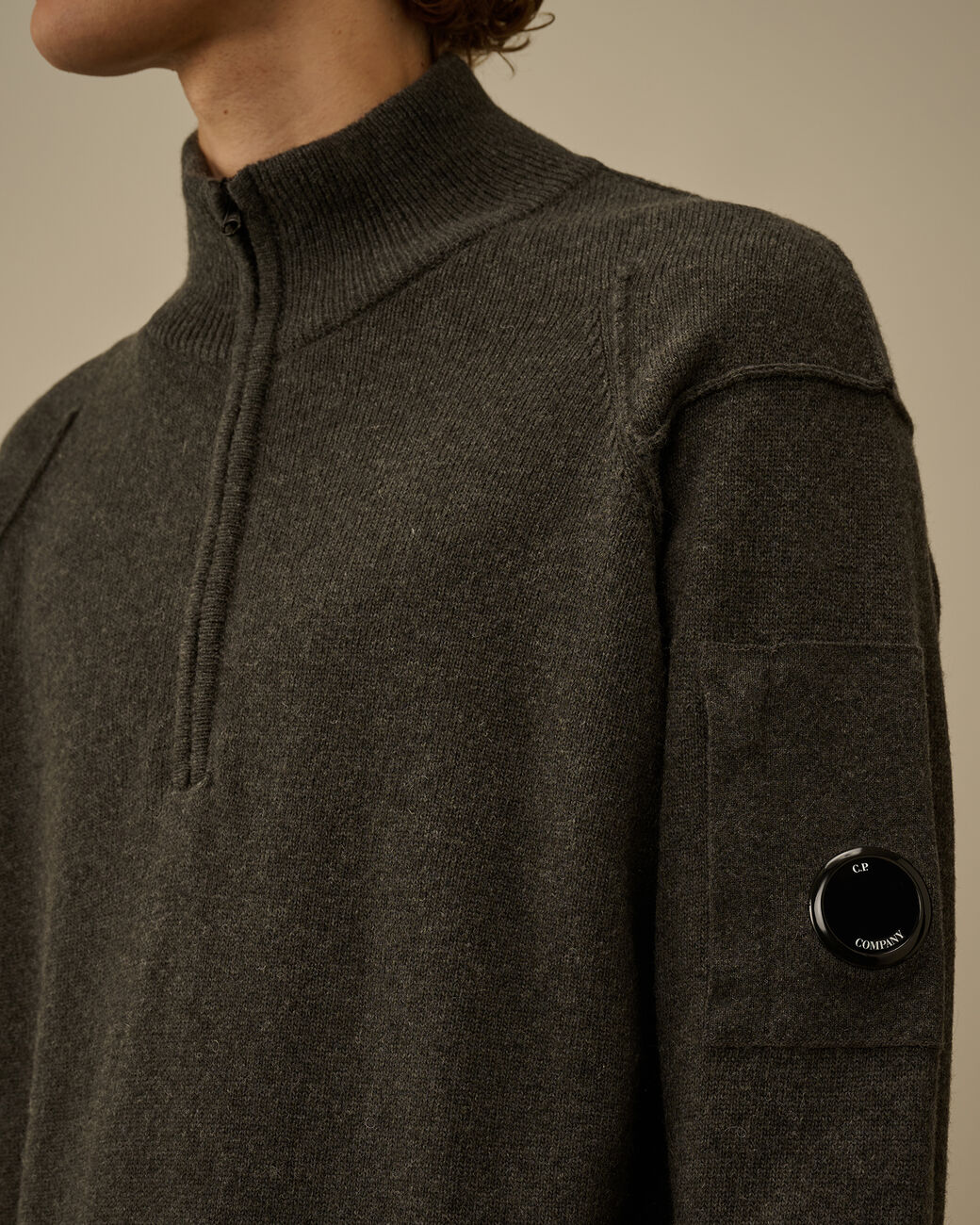 Cp Company Lambswool GRS Half Zip Sweater