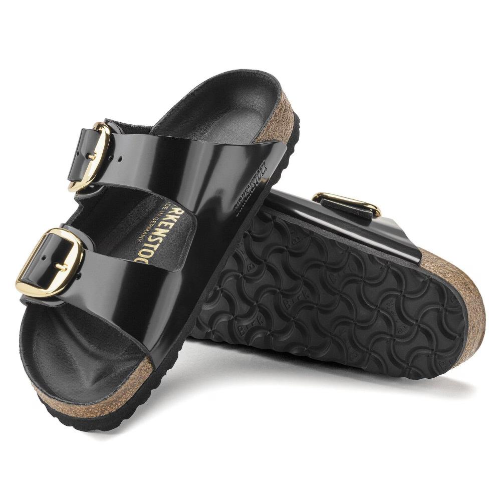 Birkesntock Arizona Big Buckle Pelle naturale vernice Narrow Fit