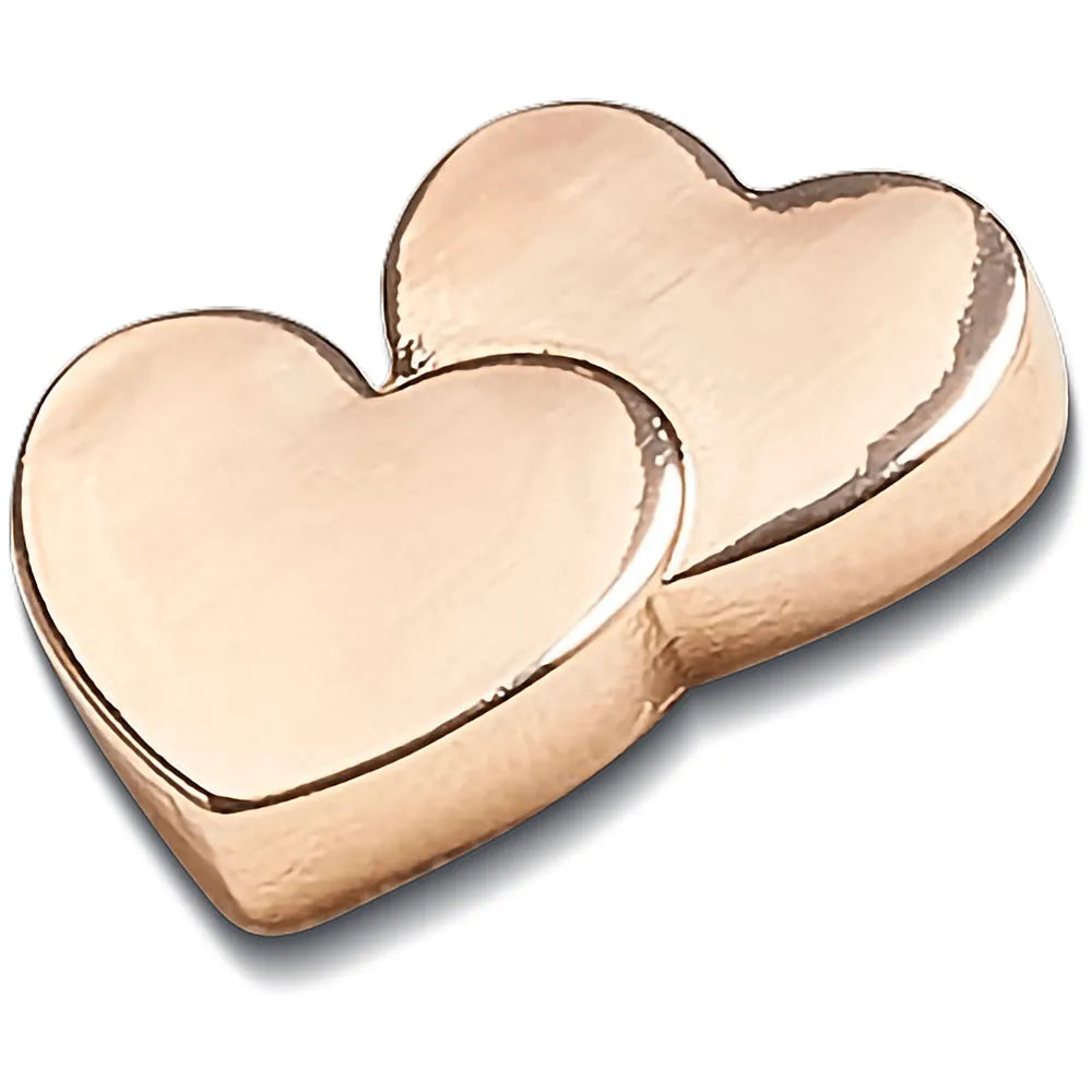 Crocs Jibbitz Gold Double Heart