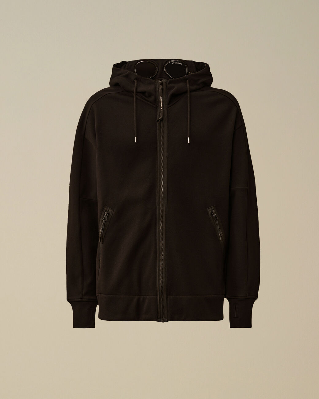 Cp Company Hooded Open Diagonal Raised Fleece