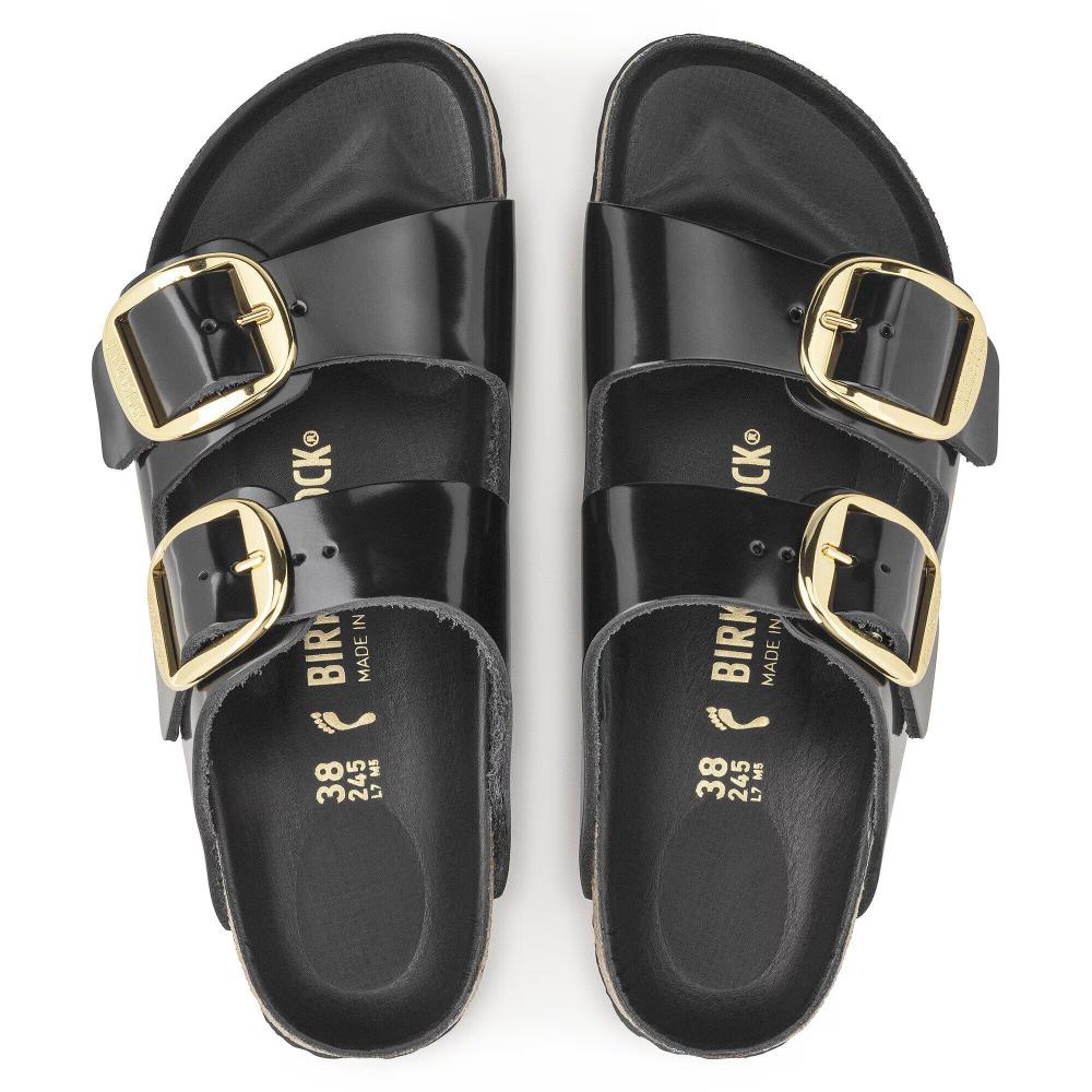 Birkesntock Arizona Big Buckle Pelle naturale vernice Narrow Fit