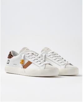 D.A.T.E. Hill Low Calf White Leopard