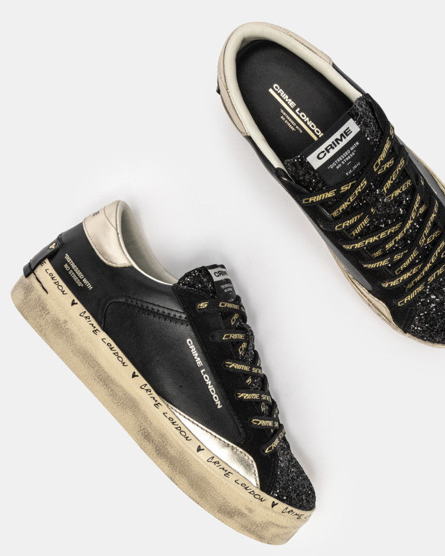 Crime London Distressed Platform Black Dusk