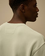 Cp Company Cotton Diagonal Fleece Resist Dyed Crewneck Lens Sweatshirt