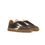 Moaconcept Sneaker Club in Pelle Nera con Dettagli Marroni