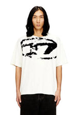 Diesel T-shirt con Stampa Distressed Floccata