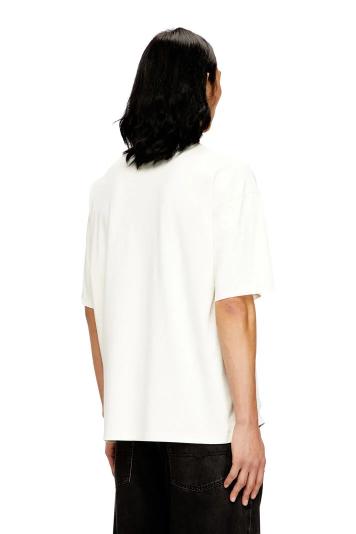Diesel T-shirt con Stampa Distressed Floccata