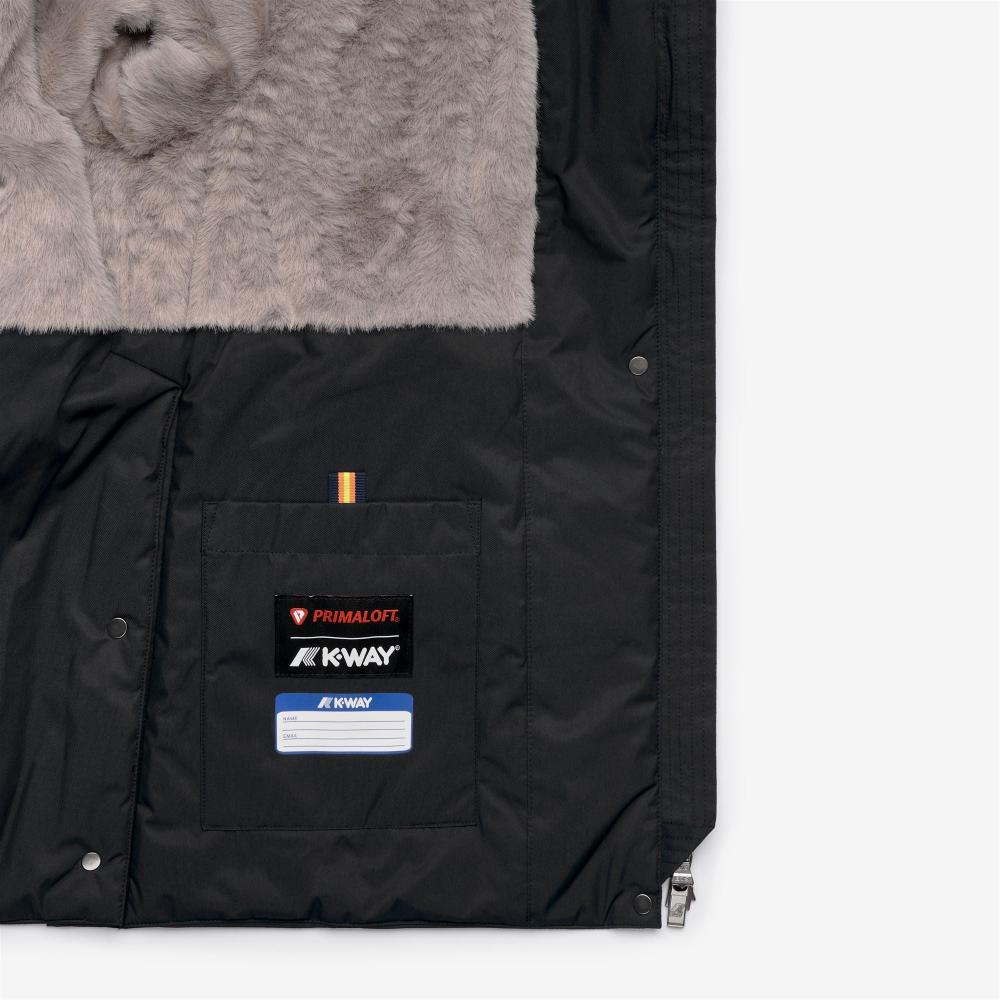 K-Way Giacca Marlette Twill Soft Beaver Black Pure/Grey Army