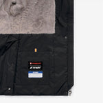 K-Way Giacca Marlette Twill Soft Beaver Black Pure/Grey Army