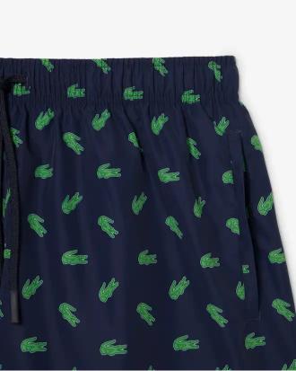 Lacoste Costume da Bagno con Stampa Coccodrillo