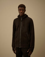 Cp Company Hooded Open Diagonal Raised Fleece