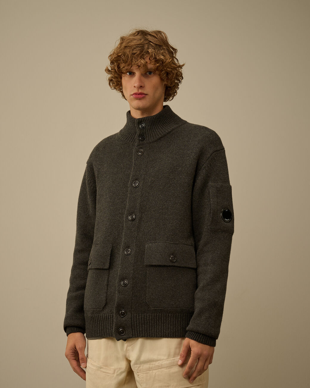 Cp Company Lambswool GRS Buttoned Sweate