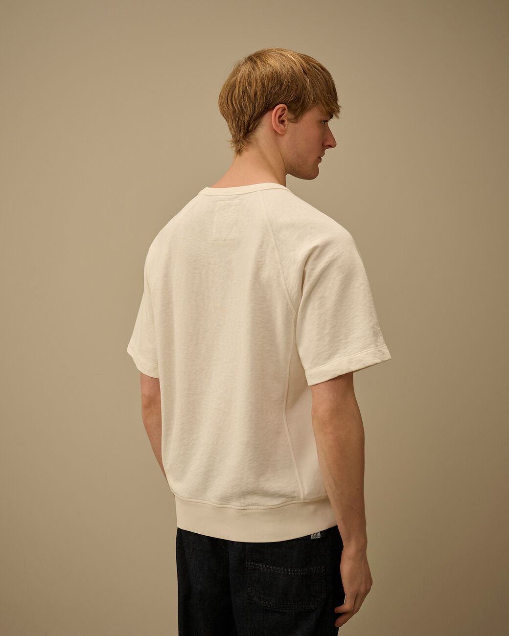 Cp Company Malfilè Fleece Short Sleeve Sweatshirt